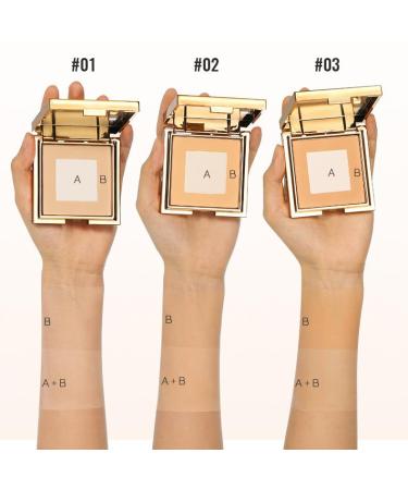 Buy 2 in 1 Flawless Pressed Foundation Setting Powder - Oil Control | Clear & Natural Color | 10g - Buy Online on GoSupps.com