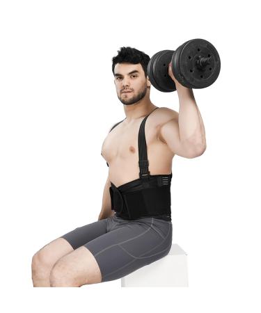 Premium Adjustable Lumbar Support Belt for Back Pain Relief & Improved Posture - Heavy-Duty Work Size M (26-31.4IN / 66-80CM - Buy Online on GoSupps.com