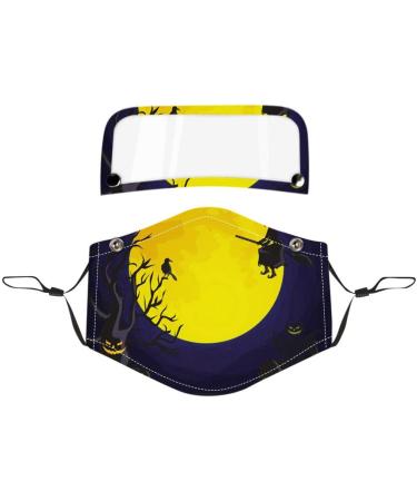 ZLUU 5PCS Halloween Adults Protective Face Mask Personalized Patterns Face Cover Safe Skin Friendly Face Sheild Washable Reusable Halloween Adult Reusable Protect Face Mask with Detachable Eyes Shield - Buy Online on GoSupps.com