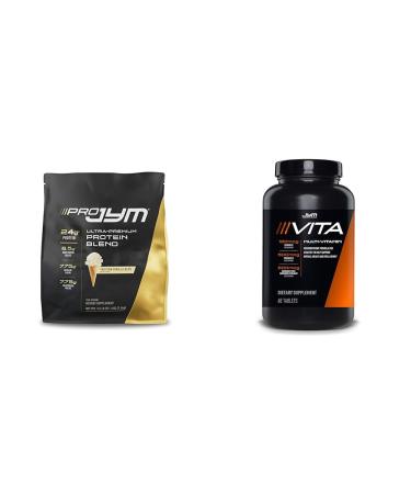 JYM Supplement Science PRO JYM 45 Servings - Tahitian Vanilla Bean & tamin & Mineral Support Vitamin A C B6 B12 E K Boron Biotin Potassium 60 Tablets
