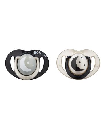 Mamajoo Orthodontic Design Pacifier Black & Pearl with Sterilization & Storage Box/Night & Day 12+ months - Buy Online on GoSupps.com