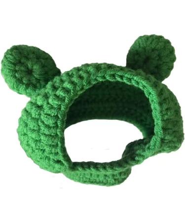 1Pcs Pet Funny Hat Cute Cat Hat Cartoon Dog Hat Adorable Frog Shape Pet Cap Pet Hair Band Hat Weaving Pet Grooming Supplies for Kitten Puppies  - Buy Online on GoSupps.com