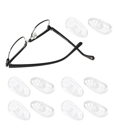 5 pairs of non -slip nose pads made of transparent silicone for glasses & sunglasses - stopper to avoid slides - ideal glasses accessories.
