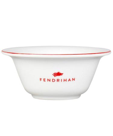 Fendrihan Porcelain Shaving Bowl Hand-Painted Red Rim