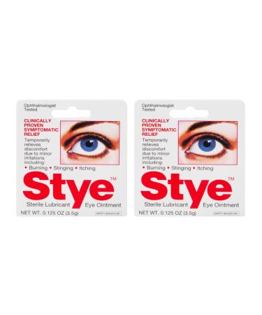 Stye Sterile Lubricant Eye Ointment | Ophthalmologist Tested | 0.125 Ounces | Pack of 2