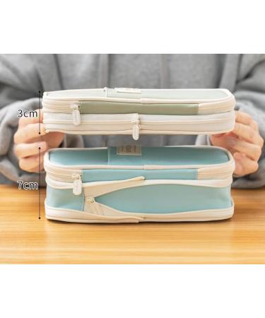 Arnuixty Large Colorful Pencil Pen Case Bag - Big Capacity Organizer for Office, College, School & Travel - Light Green - Buy Online on GoSupps.com