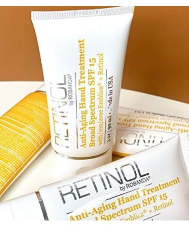 Robanda Retinol Anti-Aging Hand Treatment SPF 15 + Repairing Retinol Cream 2 Pack for Dry Skin - Buy Online on GoSupps.com