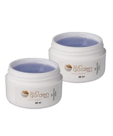 Sun Garden Nails 2x UV Fiberglass Gel violet 30ml Premium Set violet 30 ml (pack of 2)