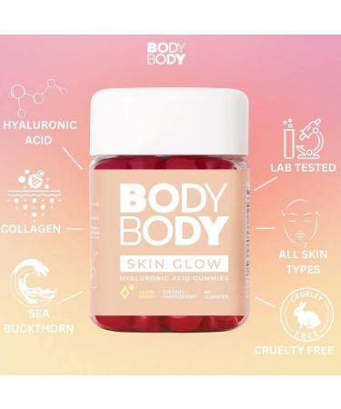 Body Body Hyaluronic Acid Collagen Gummies 60ct | Berry-Flavored Skin Supplement with Sea Buckthorn & Vitamin E | Gluten-Free Anti-Aging Vitamins for Adults - Buy Online on GoSupps.com