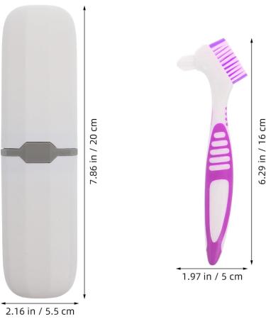 CLISPEED Ensemble de Nettoyage pour Proth ses Dentaires avec Brosse Double Face Poils Souples Manche Antid rapant tui de Rangement Portable Bleu Gris Kit Hygi nique de Voyage - Buy Online on GoSupps.com