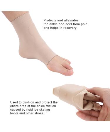 Ankle Brace Compression Sleeve - Soft Elastic Support with Silicone Pad for Heel Spur Pain Relief & Swelling Reduction | Breathable Foot Sock - Buy Online on GoSupps.com