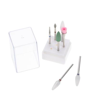 minkissy 1 Set Nail Clipper Grinding Head Ceramic Nail Bits Nail Art Drill Kit Nail File Device Nail File Drill Ceramic Tools Nails Cuticle Remover Nail Tools Nail Set Alloy Tungsten Steel