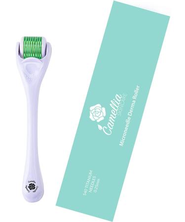 Derma Roller Microneedle Roller 0.25mm for Face Body Beard Hair Growth, 540 Titanium Micro Needles Roller for Home Use
