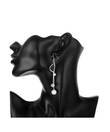 Earrings for Women Ladies Earrings Sterling Silver Women's Ball Drop Earrings Wedding Party Fashion Jewelry Fashion Earrings Earrings for Women