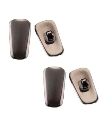 2 Pairs Metal Eyeglass Nose Pads Screw-in Rectangle Nose Pad Set Eyeglass Nose Pads Glasses Repair Silver
