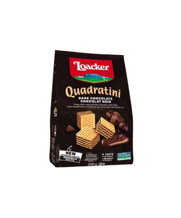 Loacker Quadratini, Crispy wafer cubes with dark chocolate cream filling, 8.82-Ounce