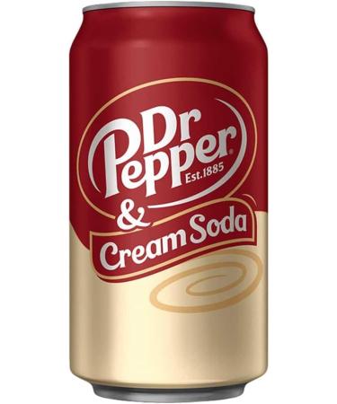 Dr Pepper American Flavours - Cream Soda + Dr Pepper Cherry + Dr Pepper Strawberries & Cream (355ml) Boxed Treatz (355ml 4Pcs Each (12x355ml)) 4Pcs Each (12x355ml) 355ml - Buy Online on GoSupps.com