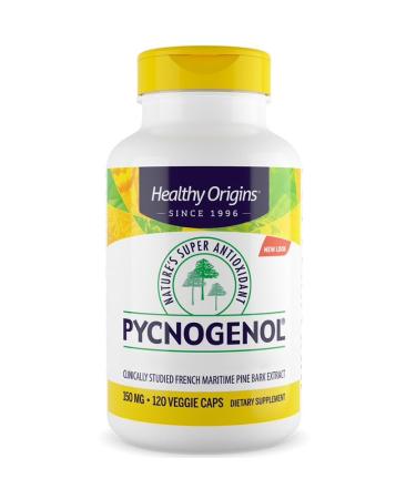 Healthy Origins, Pycnogenol, 150mg, Pine Bark Extract with Procyanidins, 120 Vegan Capsules, Soy Free, Gluten Free, Vegetarian, Non-GMO