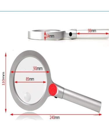 Magnifying Glasses Vision aids 10x Magnifying Glass with Light Handheld Illuminated 20 LED Lamps Old Man HD Optical Lenses Reading Hobbies Jewelry Maps Crafts Lightweight Loupe Stationery Office Supp - Buy Online on GoSupps.com