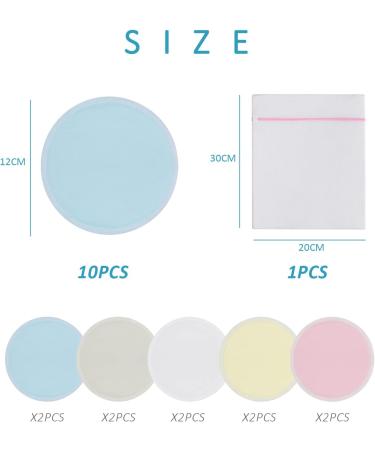 10 Organic Bamboo Breastfeeding Inserts (12cm) - Soft Washable & Skin-Friendly | Includes Clothesack - Ideal for Moms - Buy Online on GoSupps.com
