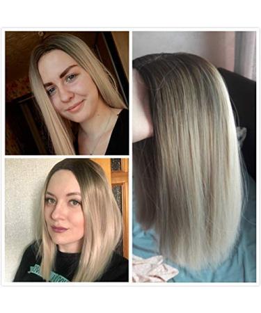 Buy 36cm (14) Blonde & Brown Ombre Wig for Women - Smooth Long Wig with Dark Roots | Perfect for Parties & Costumes - Buy Online on GoSupps.com