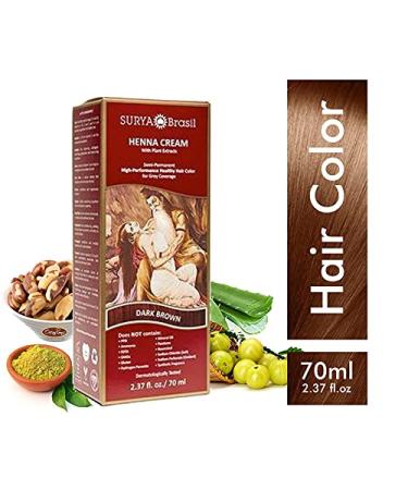 Surya Brasil Henna Cream Dark Brown 2.37 Fl Oz - Natural Hair Color - Pack of 1 - Buy Online on GoSupps.com