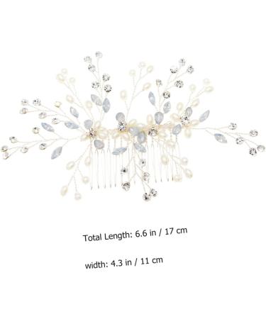 FRCOLOR 1pc Hair Comb Wedding Hair Accessories for Pearl Hair Accessories Hair Clip Wedding Headwear Jewelry Crystal Side Comb Bride Headpieces for Wedding Rhinestones Miss Diamond Alloy - Buy Online on GoSupps.com