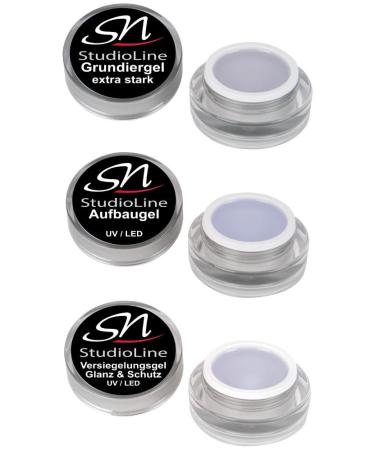 SN Adhesive Gel Primer & Builder Gel Set - 3 x 15ml UV Nail Gel for Professional Nail Art International Shipping Available - Buy Online on GoSupps.com