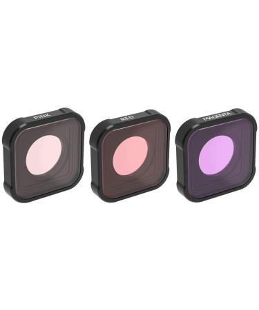 QKOO Underwater Diving Red/Pink/Magenta Filter for GoPro Hero 11 10 9 Black (Directly Replace The Standard Protective Lens On Your Camera)