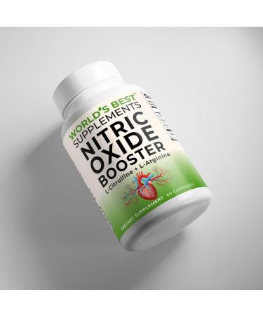 World's Best Supplements Nitric Oxide Booster L-Arginine & L-Citrulline Complex 400mg 60 Capsules - Buy Online on GoSupps.com