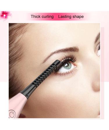 Buy Portable Mini USB Rechargeable Electric Eyelash Curler - Heated Eye Lash Curling Clip for Natural Long-lasting Makeup in Pink - Buy Online on GoSupps.com