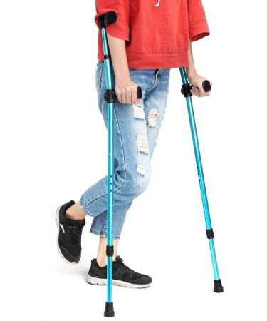 Forearm Crutches Adjustable Adjustable Crutch Aluminum Cane Height Adjustable Forearm Elbow Underarm Crutch Telescopic Blue Folding Walking Stick Lightweight Arm Crutch Journey - Buy Online on GoSupps.com