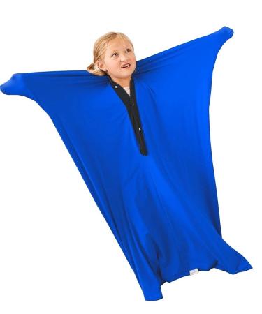 Sensory socks stretchy body socks full body wrap sensory body sock body wrap breathable sack to relieve stress hypersensitivity fear stretchable (color: bluew size: m-47 "x27")