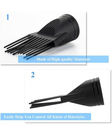 2 Pcs Hair Dryer Diffuser Comb Attachment Nozzles - Black - Buy Online on GoSupps.com
