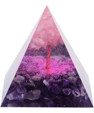 Moonstone Crystal Orgone Pyramid - Purple Chakra Healing Tower - Buy Online on GoSupps.com