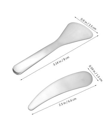 Buy Beaupretty 2pcs Cosmetic Spatula Set - Mini Facial Cream Spoon & Stainless Steel Spatula for Skincare | International Shipping Available - Buy Online on GoSupps.com