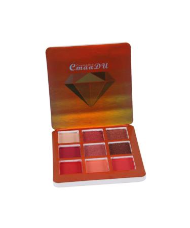 Mipcase Makeup Plattete 9 Matte Eyeshadow Glitter Eye Shadow Long-lasting Eyeshadow Women Eye Shadow Powder Eye Shadow Flash 1 count (Pack of 1) Red