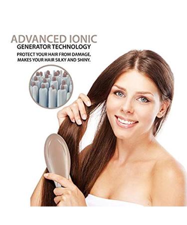 Ionic Professional Brush Straightener | Salon Quality Hair Tool with Clips Anti-Scald Protection & Adjustable Temperature for Effortless Styling - Buy Online on GoSupps.com