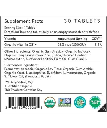 Movita Organic Vitamin D3 2500IU Bottle Fermented Vitamin C 250mg Bottle - Buy Online on GoSupps.com