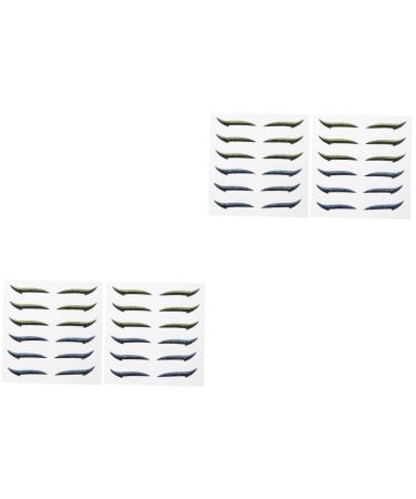 Didiseaon 24 Pairs Glitter Eyeliner Eye Lift Strips Reusable Double Eyelid Tapes Makeup Eyeliner Sticker