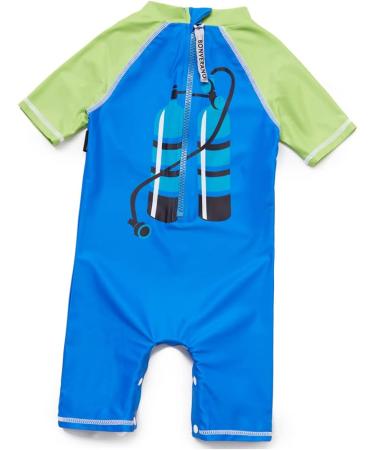 BONVERANO Baby Boy UV Protection Swimsuit with Zip Diving Goggles - 24 Months - Buy Online on GoSupps.com