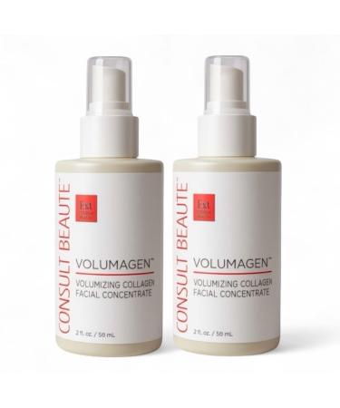 Consult Beaute Volumagen - Collagen Anti-Aging Serum for the Face - Hyaluronic Acid - Skin Nourishing & Plumping - Hydrates and Temporarily Fills for Smoother Bouncy Skin - 2 Oz. Duo (2 Piece Set)