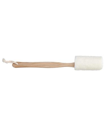 Exfoliating Loofah Bath Brush with Wooden Handle - Shower and Body Scrubber for Men and Women - Buy Online on GoSupps.com