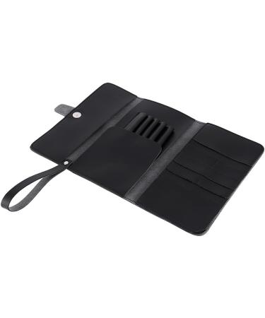 Foldable PU Leather Scissor Bag - Barber Hairdressing Tool Pouch Case in Black - Buy Online on GoSupps.com