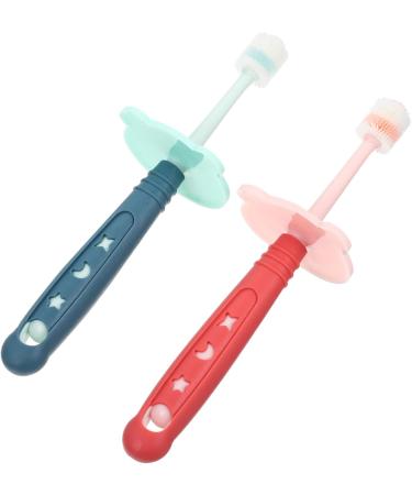 4-Piece Baby Toothbrush Set - Mouth Cleaning & Training Tool for Toddlers - Travel-Friendly Manual Toothbrush (Colored 2x2stk) - International Shipping - Buy Online on GoSupps.com