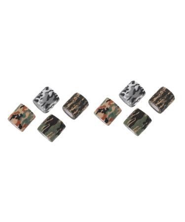 Sosoport 8 Rolls Outdoor Camouflage Wrist Waterproof Bandages Medical Tape Waterproof Adhesive Tape Fabric First Non-Woven Fabric Sports Outdoor Product