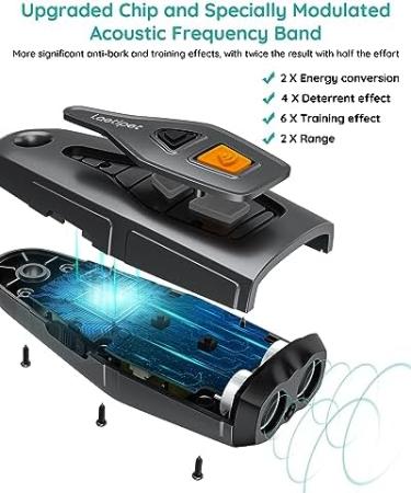 Dog Anti Barking Device | Ultrasonic Training Deterrent with LED Flashlight | Rechargeable & Safe | 33ft Range | Indoor & Outdoor Behavior Aid - Buy Online on GoSupps.com