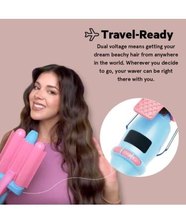 Flower Beauty Deep Jumbo 3-Barrel Waver - 1.25 Tourmaline Ceramic Curling Iron for Beach Waves - Adjustable Heat Settings for Effortless Waves - Buy Online on GoSupps.com