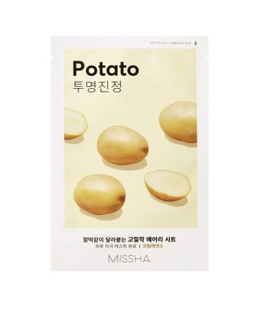 MISSHA Airy Fit Sheet Mask Potato Sheet Mask CREAM Type soothes sensitive skin moisture Set 4 pcs