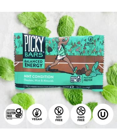 Picky Bars Real Food Energy Bars - Plant Based Protein, All-Natural, Gluten Free, Non-GMO, Non-Dairy - 5 Flavors Pack of 10 - Buy Online on GoSupps.com